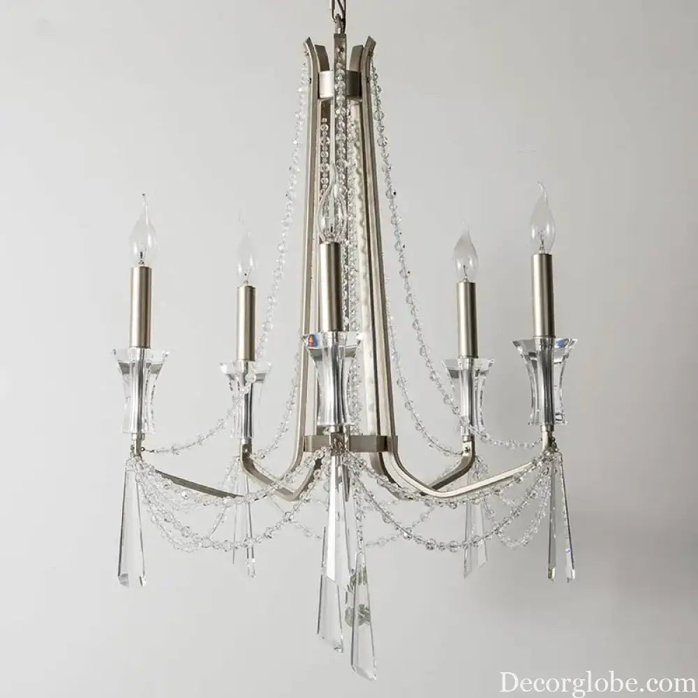 Nordic Style Crystal Chandelier Lighting - Elegance for Your Living Room Ceiling with French Inspired Large Chandeliers, Modern Staircase Lustre Cristal LED Lamp - DecorGlobe