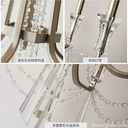 Nordic Style Crystal Chandelier Lighting - Elegance for Your Living Room Ceiling with French Inspired Large Chandeliers, Modern Staircase Lustre Cristal LED Lamp - DecorGlobe