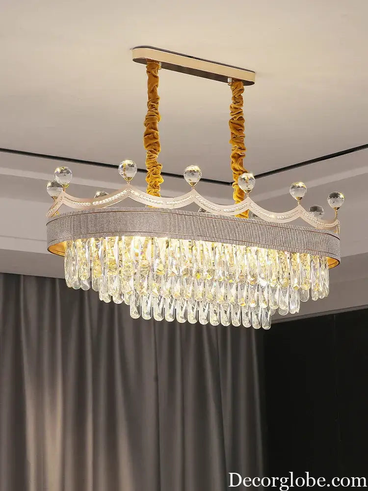Living Room Chandelier - Light Luxury Crystal Elegance for Modern Dining and Bedroom Ambiance - DecorGlobe
