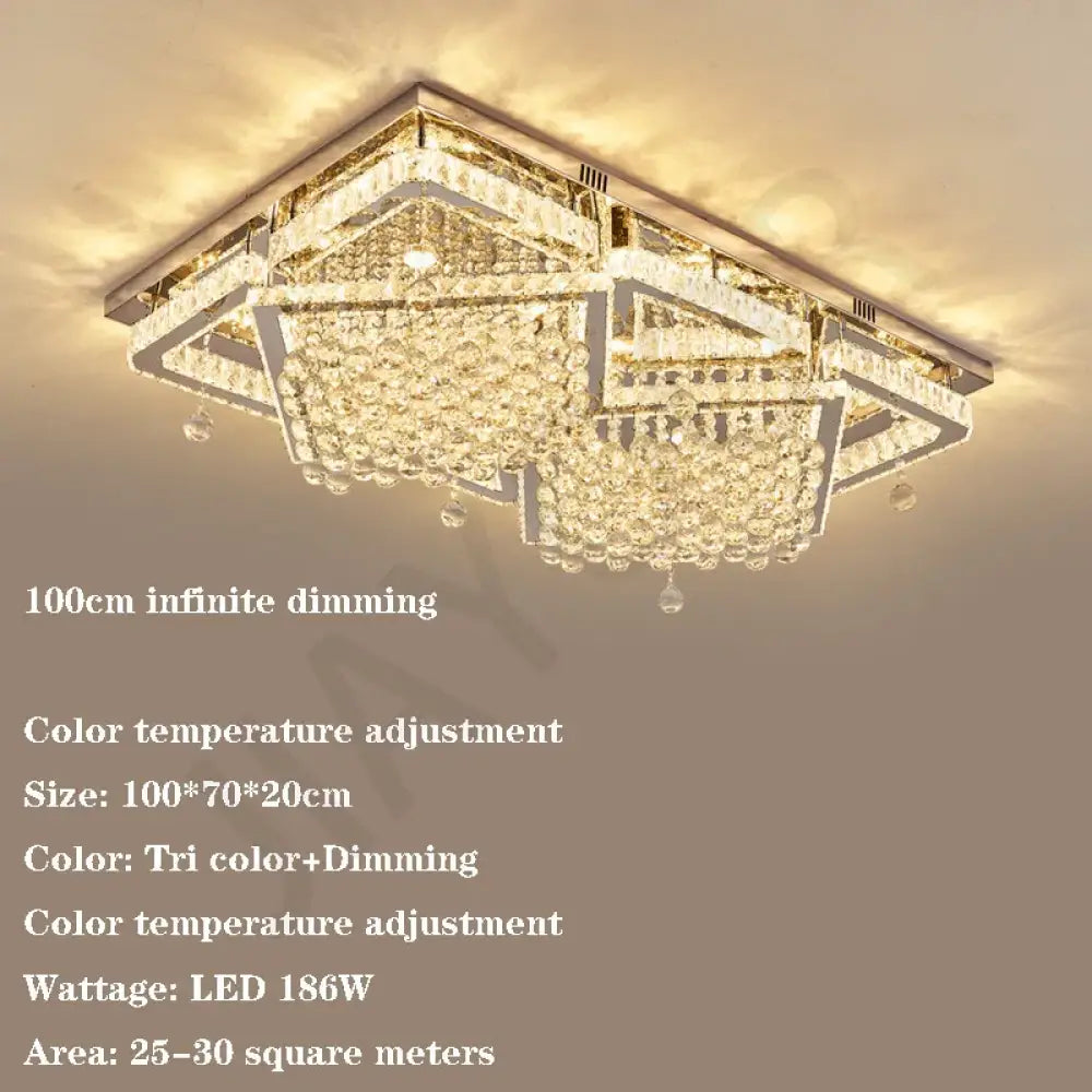 Modern LED Crystal Ceiling Light Luxury Ceiling Lamp for Living Room Bedroom Dining Room Kitchen Ceiling Lighting