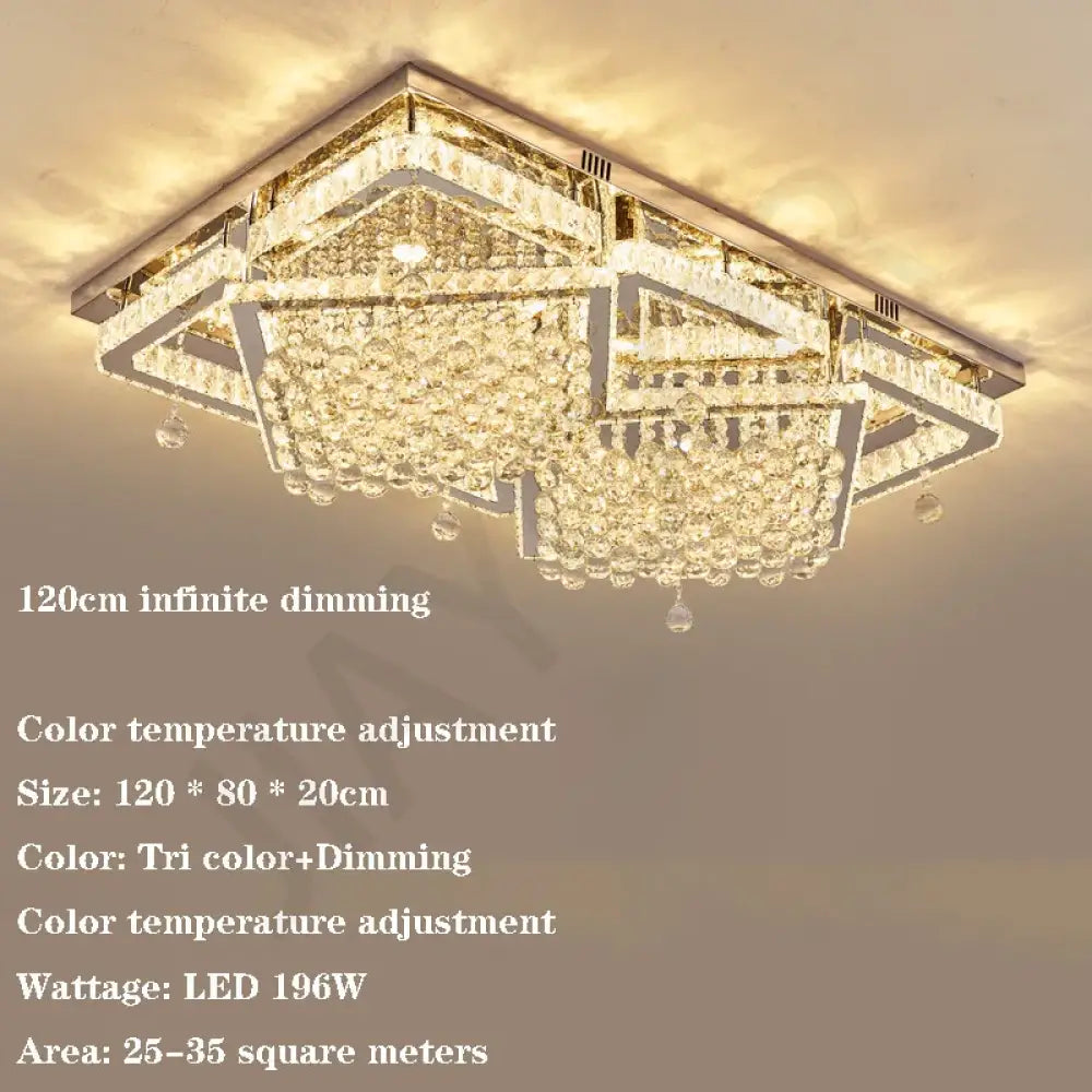 Modern LED Crystal Ceiling Light Luxury Ceiling Lamp for Living Room Bedroom Dining Room Kitchen Ceiling Lighting
