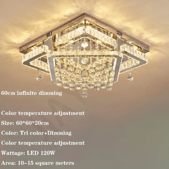 Modern LED Crystal Ceiling Light Luxury Ceiling Lamp for Living Room Bedroom Dining Room Kitchen Ceiling Lighting