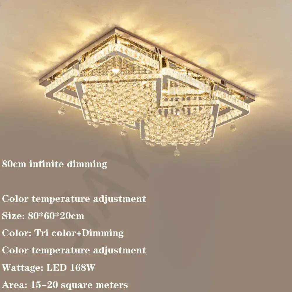 Modern LED Crystal Ceiling Light Luxury Ceiling Lamp for Living Room Bedroom Dining Room Kitchen Ceiling Lighting