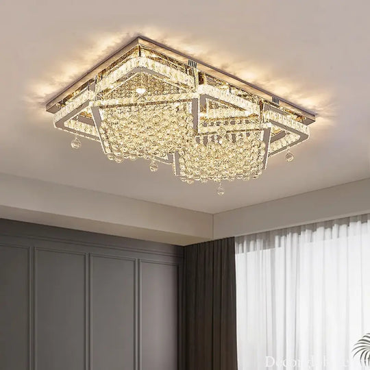 Modern LED Crystal Ceiling Light Luxury Ceiling Lamp for Living Room Bedroom Dining Room Kitchen Ceiling Lighting