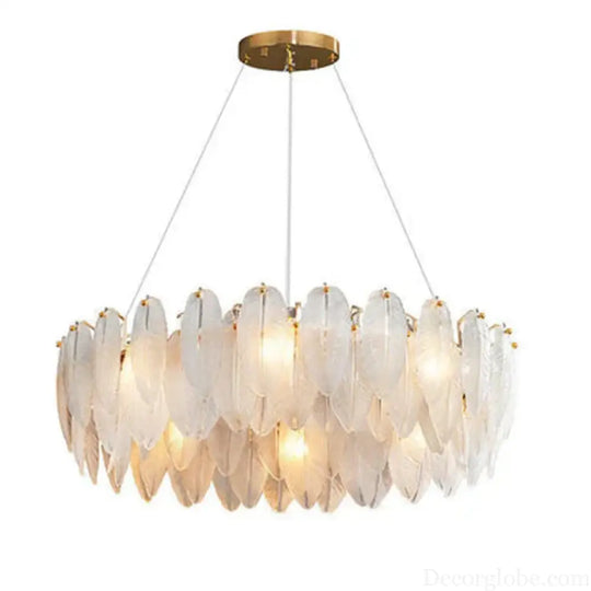 Luxurious Nordic LED Chandeliers - Gold Art Decor Feather Design - Ideal for Living Rooms, Dining Rooms, Bedrooms, and Kitchens - DecorGlobe