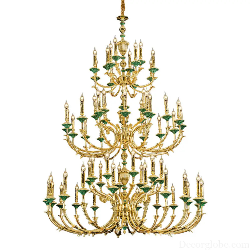Madison European Crystal Copper Branch Chandelier for Villa Chandelier