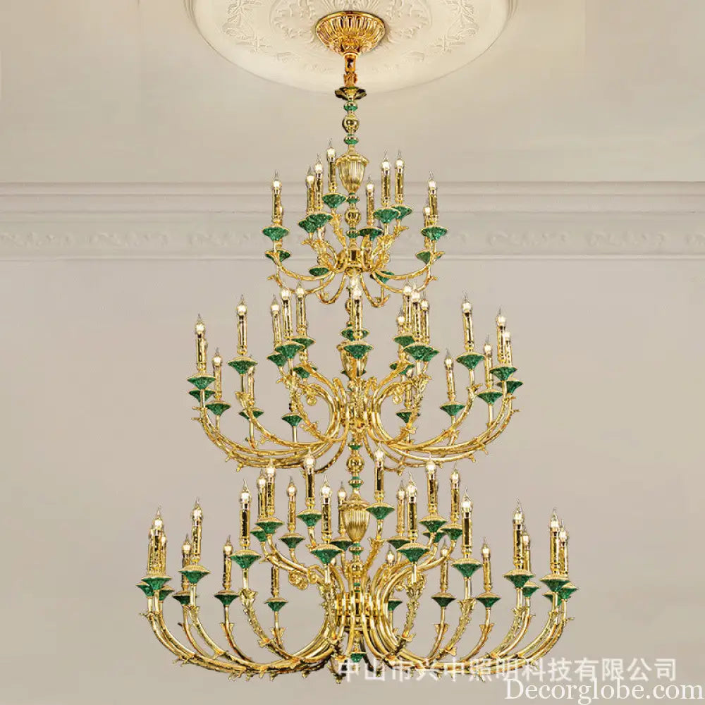 Madison European Crystal Copper Branch Chandelier for Villa Chandelier