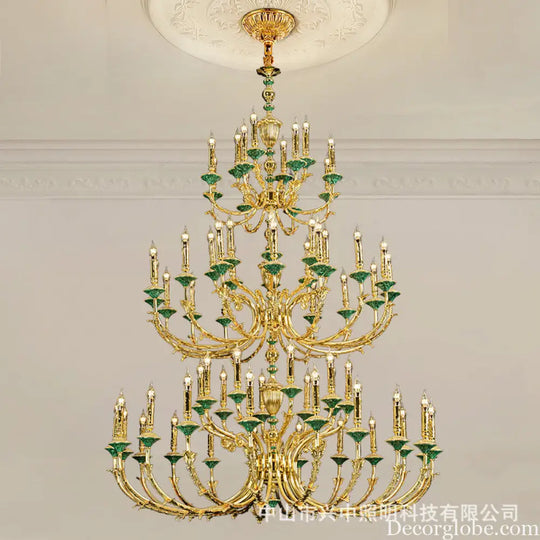 Madison European Crystal Copper Branch Chandelier for Villa Chandelier