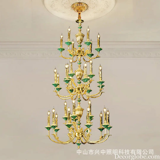 Madison European Crystal Copper Branch Chandelier for Villa Chandelier