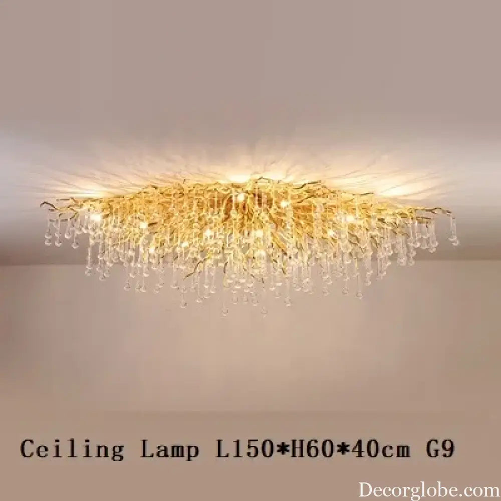 Maison - Modern Luxury Crystal  Water Drop Pendant Light, Perfect for Living Rooms, Bedrooms, Hotels, Villas, and Indoor Decor - DecorGlobe