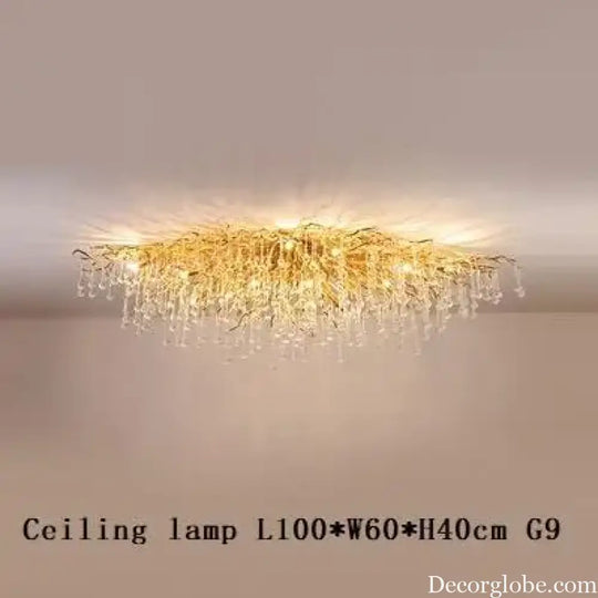 Maison - Modern Luxury Crystal  Water Drop Pendant Light, Perfect for Living Rooms, Bedrooms, Hotels, Villas, and Indoor Decor - DecorGlobe