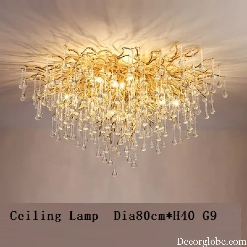 Maison - Modern Luxury Crystal  Water Drop Pendant Light, Perfect for Living Rooms, Bedrooms, Hotels, Villas, and Indoor Decor - DecorGlobe