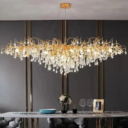 Maison - Modern Luxury Crystal  Water Drop Pendant Light, Perfect for Living Rooms, Bedrooms, Hotels, Villas, and Indoor Decor - DecorGlobe
