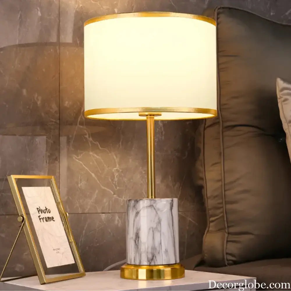 Élodie Nordic Iron Fabric Bedside Table Lamp E27 Modern Study Light