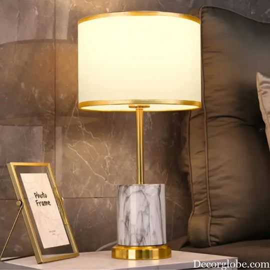 Élodie Nordic Iron Fabric Bedside Table Lamp E27 Modern Study Light