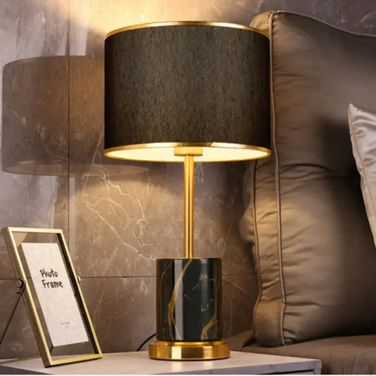 Élodie Nordic Iron Fabric Bedside Table Lamp E27 Modern Study Light