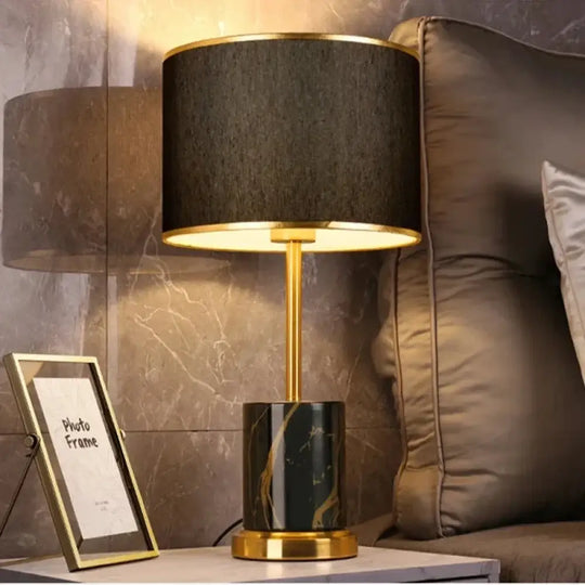 Élodie Nordic Iron Fabric Bedside Table Lamp E27 Modern Study Light