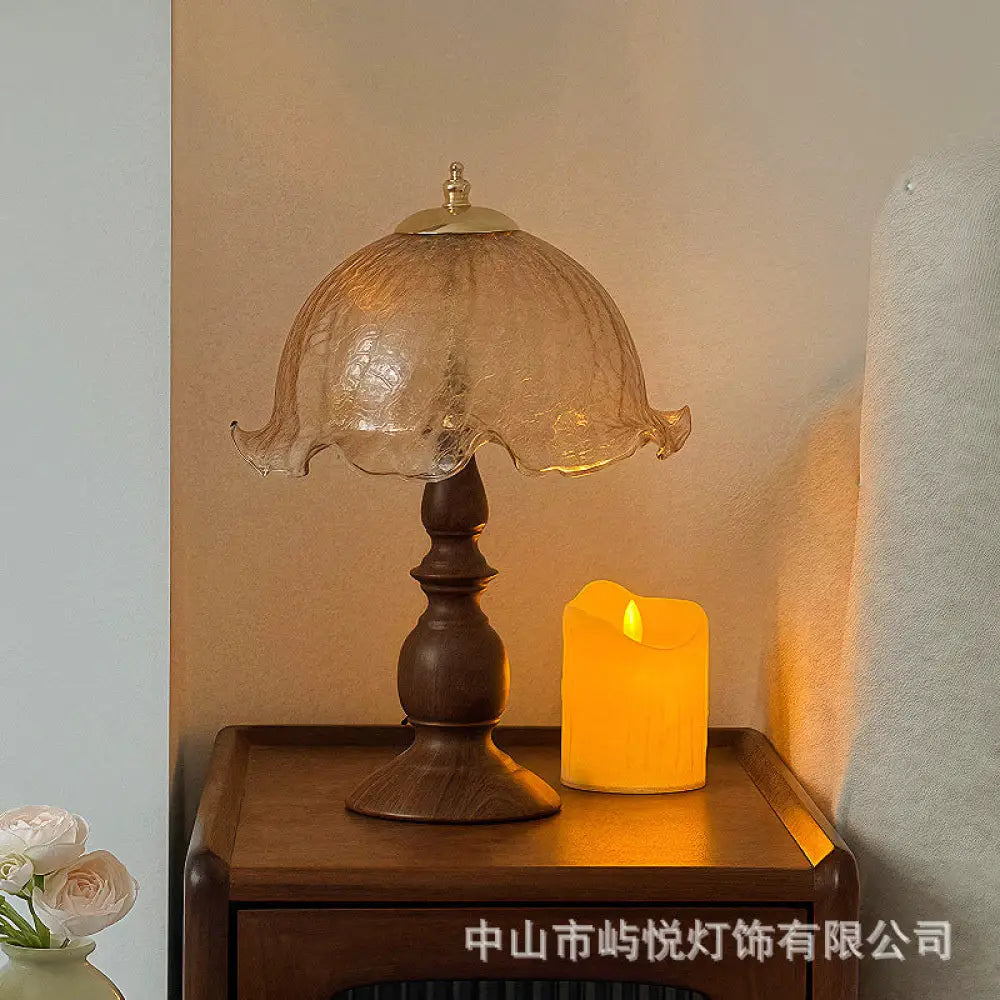 French Retro Middle Ancient Table Lamp Bedroom Bedside Lamp Advanced Sense American Style New Chinese Style Master