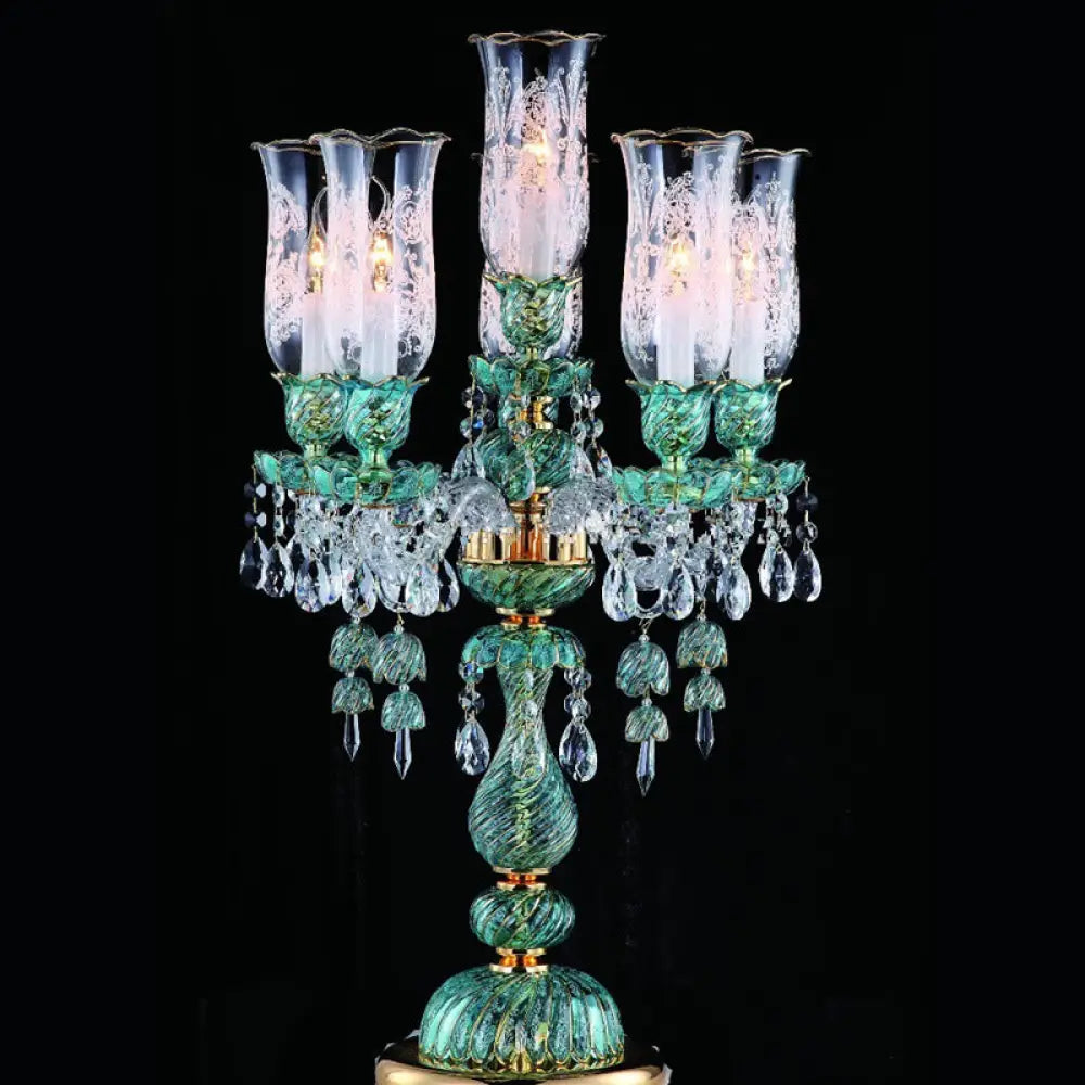 European Crystal Table Lamp New Italian Living Room Study Table Lamp American Simple Bedroom Bedside Lamp Decorative