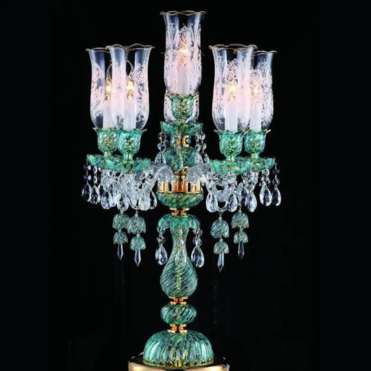 European Crystal Table Lamp New Italian Living Room Study Table Lamp American Simple Bedroom Bedside Lamp Decorative