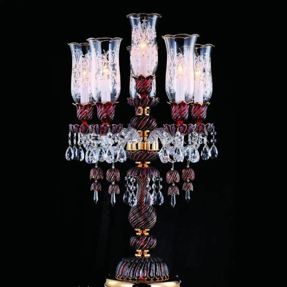 European Crystal Table Lamp New Italian Living Room Study Table Lamp American Simple Bedroom Bedside Lamp Decorative