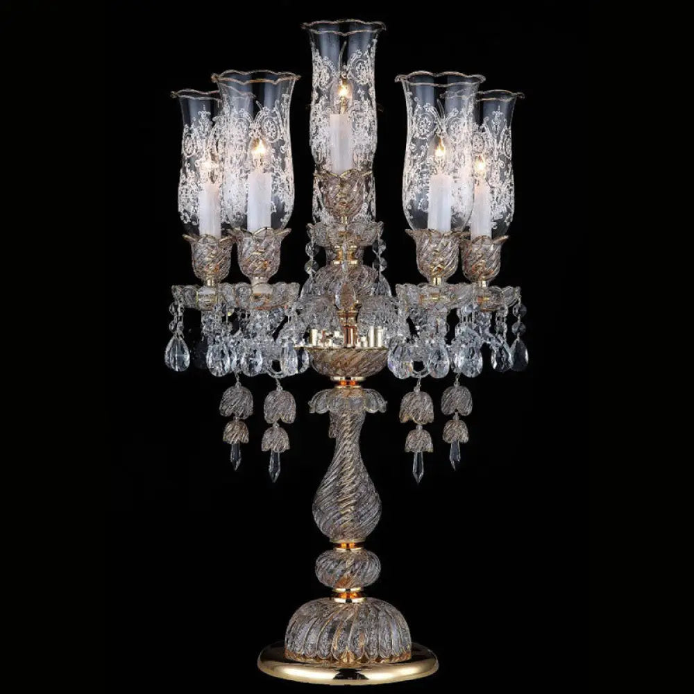 European Crystal Table Lamp New Italian Living Room Study Table Lamp American Simple Bedroom Bedside Lamp Decorative