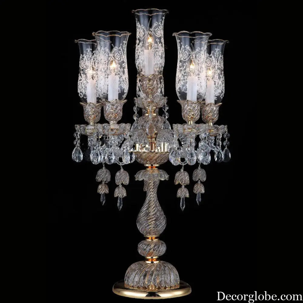European Crystal Table Lamp New Italian Living Room Study Table Lamp American Simple Bedroom Bedside Lamp Decorative