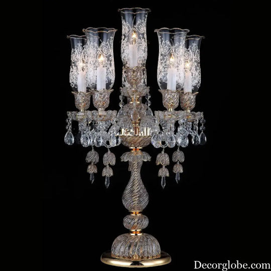 European Crystal Table Lamp New Italian Living Room Study Table Lamp American Simple Bedroom Bedside Lamp Decorative