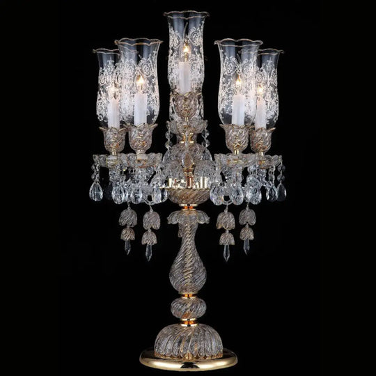 European Crystal Table Lamp New Italian Living Room Study Table Lamp American Simple Bedroom Bedside Lamp Decorative