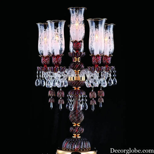 European Crystal Table Lamp New Italian Living Room Study Table Lamp American Simple Bedroom Bedside Lamp Decorative