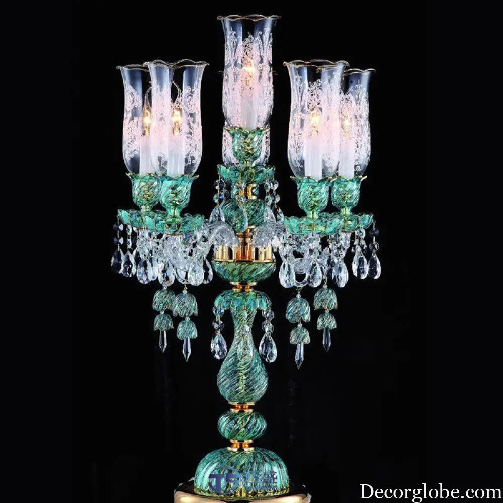 European Crystal Table Lamp New Italian Living Room Study Table Lamp American Simple Bedroom Bedside Lamp Decorative