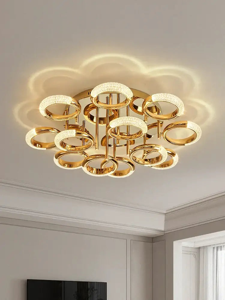 Modern Minimalist Circle Ring Led Ceiling Lamp Light Luxury Acrylic Living Room Lights Lighting Bedroom Lamps Luster