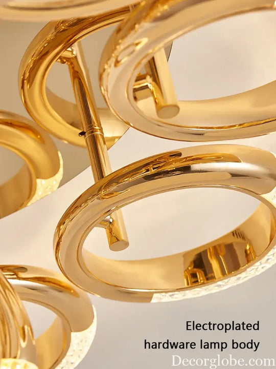Modern Minimalist Circle Ring Led Ceiling Lamp Light Luxury Acrylic Living Room Lights Lighting Bedroom Lamps Luster