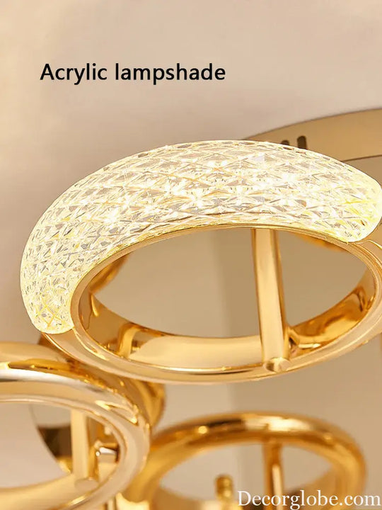 Modern Minimalist Circle Ring Led Ceiling Lamp Light Luxury Acrylic Living Room Lights Lighting Bedroom Lamps Luster