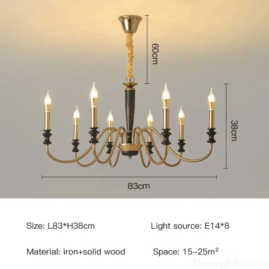 Milada Nordic Ceiling Chandelier with LED Candle Lights 8 light 1 / warm light Chandelier