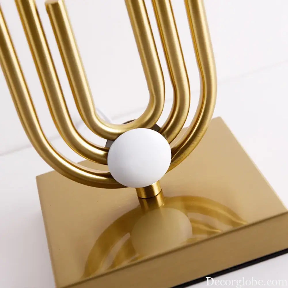 Orléans Modern Gold Geometric Table Lamp - Table Lamp