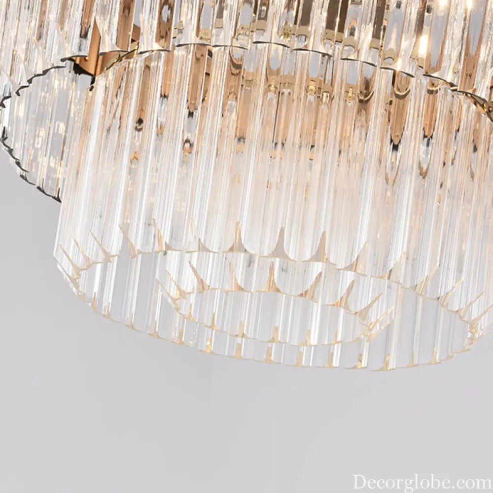 Lyric Modern 2-Tier Crystal Chandelier: Light Up Your Home with Elegance - DecorGlobe