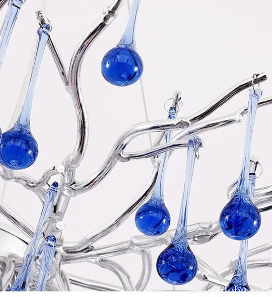 Modern Branch Chrome Crystal Chandelier – 8-Light Luxury Pendant Chandelier