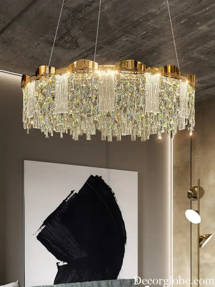 Elegant Modern Circular Crystal Chandeliers - Adding Light Luxury and Creativity to Your Living Room, Dining Room, and More - DecorGlobe