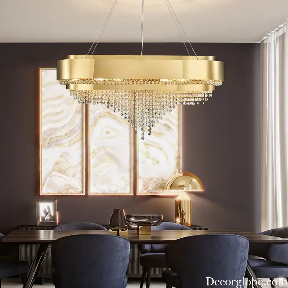 Modern Crystal Chandelier - Artful Elegance for Living and Dining Spaces - DecorGlobe
