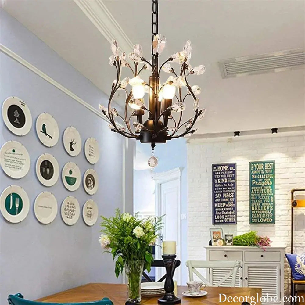 Modern Crystal Chandelier - Perfect for Living Rooms, Dining Areas, and Bedrooms - DecorGlobe