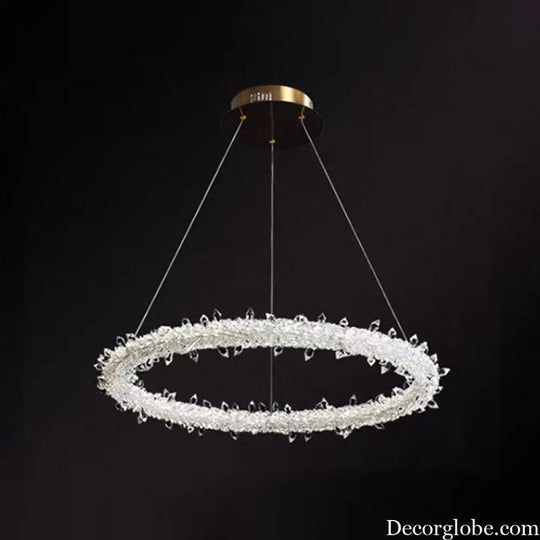 Diana - Modern Crystal Circle Chandelier (Choose Your Size &amp; Tiers) - DecorGlobe