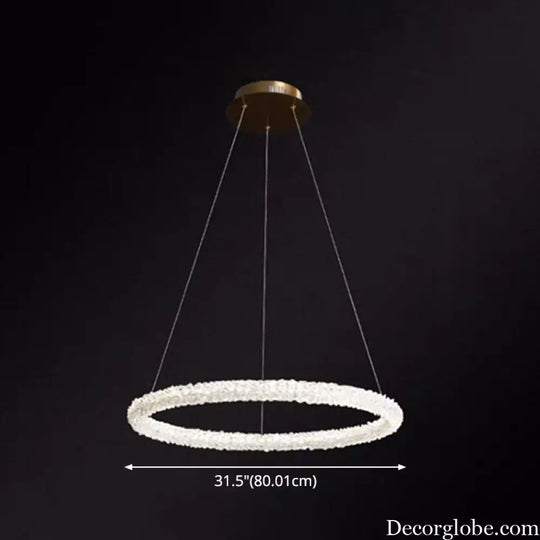 Diana - Modern Crystal Circle Chandelier (Choose Your Size &amp; Tiers) - DecorGlobe