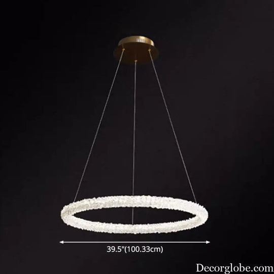 Diana - Modern Crystal Circle Chandelier (Choose Your Size &amp; Tiers) - DecorGlobe