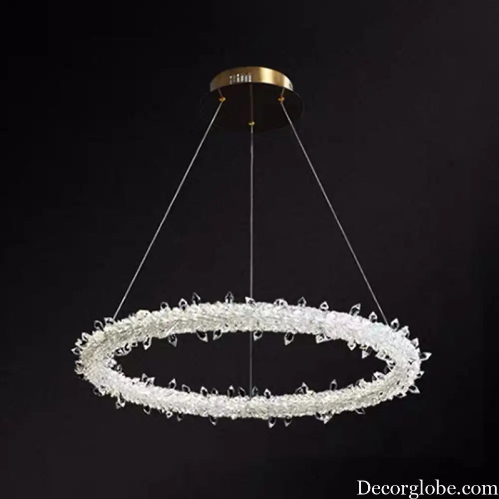 Diana - Modern Crystal Circle Chandelier (Choose Your Size &amp; Tiers) - DecorGlobe