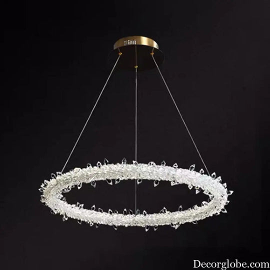 Diana - Modern Crystal Circle Chandelier (Choose Your Size &amp; Tiers) - DecorGlobe