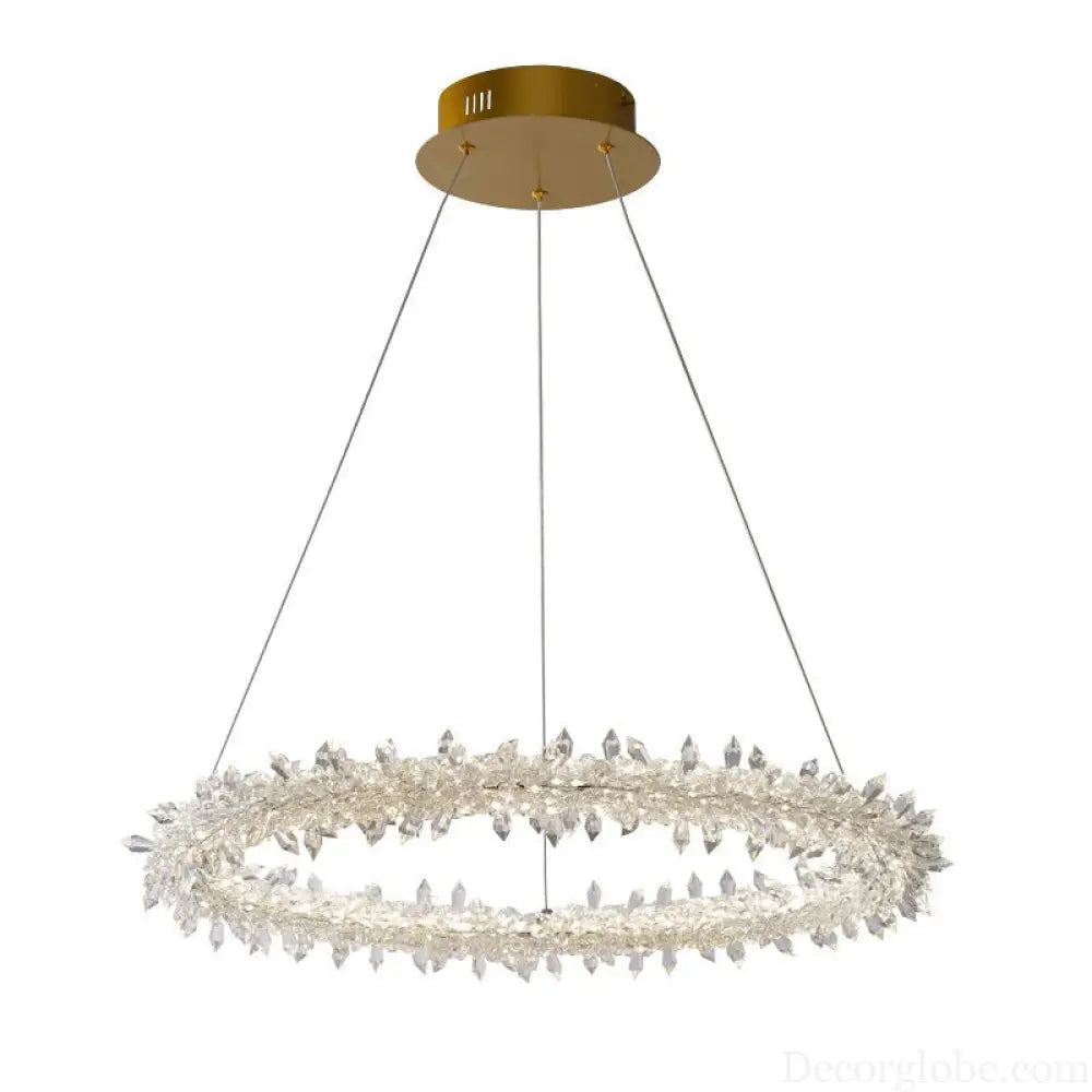 Diana - Modern Crystal Circle Chandelier (Choose Your Size &amp; Tiers) - DecorGlobe