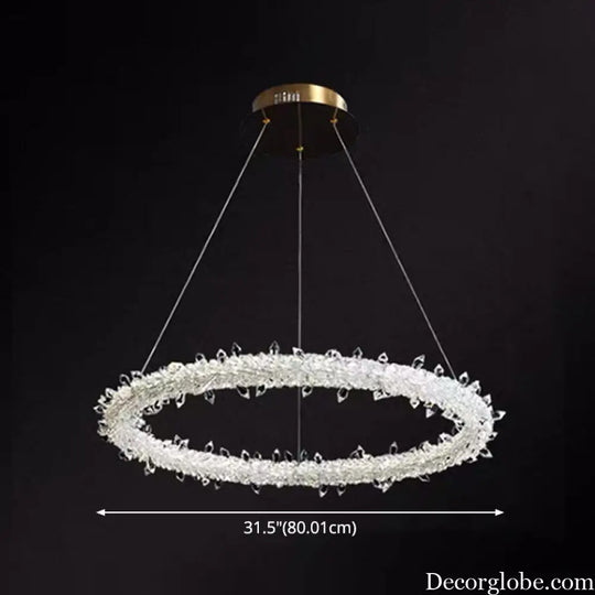 Diana - Modern Crystal Circle Chandelier (Choose Your Size &amp; Tiers) - DecorGlobe
