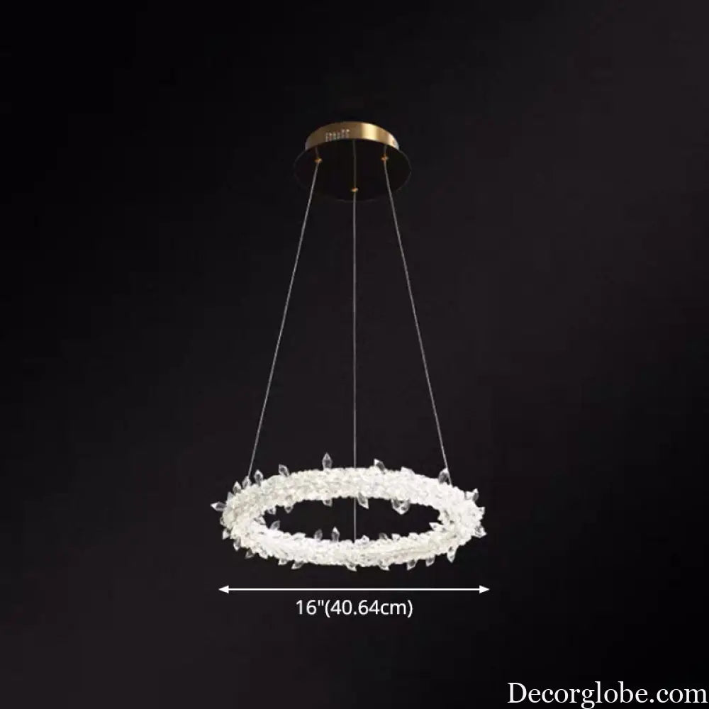 Diana - Modern Crystal Circle Chandelier (Choose Your Size &amp; Tiers) - DecorGlobe