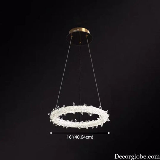 Diana - Modern Crystal Circle Chandelier (Choose Your Size &amp; Tiers) - DecorGlobe